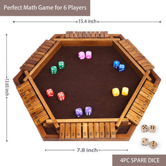 Vamslove Shut The Box 16 colorful dice set for quick, tactile rolling