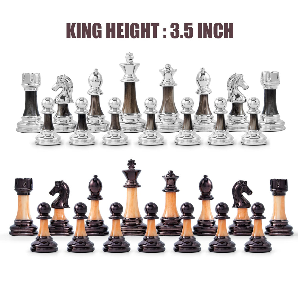 VAMSLOVE wooden chess board finish highlights craftsmanship and adds elegant room decor.