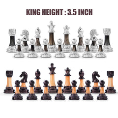 VAMSLOVE wooden chess board finish highlights craftsmanship and adds elegant room decor.