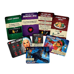 Gameplay components ready for intense, replayable holiday horror sessions