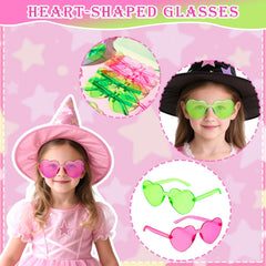 Vanblue pink-green witch glasses for pretend play