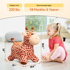 VangeBow Giraffe Bouncy Horse inflated for active indoor outdoor fun