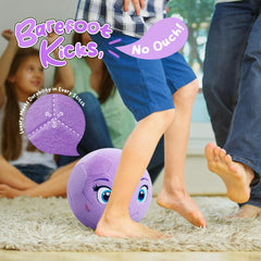 VangeBow plush toddler ball with pump included for quick inflation.