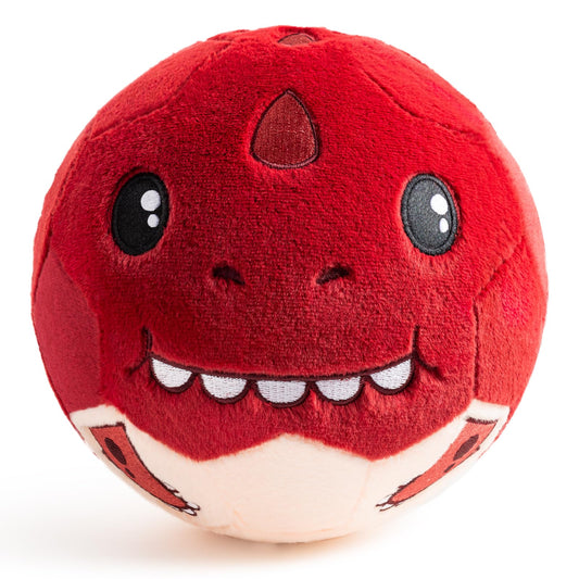 VangeBow T-Rex plush soccer ball with pump for safe indoor play