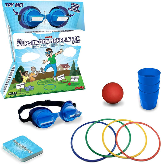Vango UpsideDownChallenge Backyard Edition goggles in action for outdoor family fun.