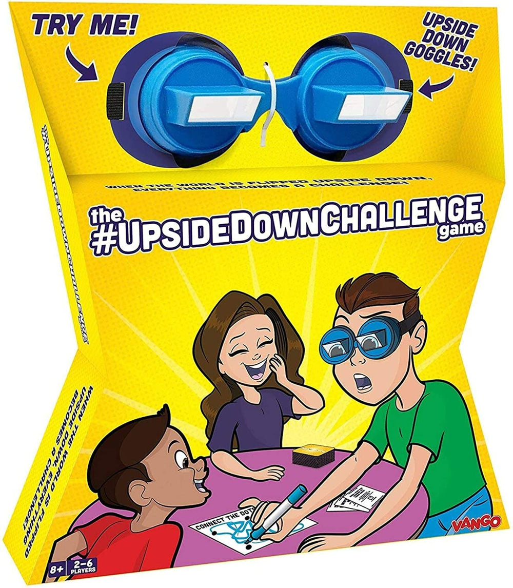 Vango upside-down glasses powering a playful family challenge.