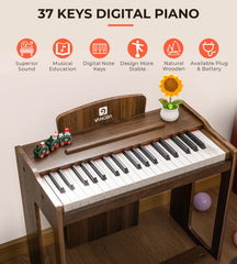 Vangoa Kids Piano wood-frame design highlighting durability