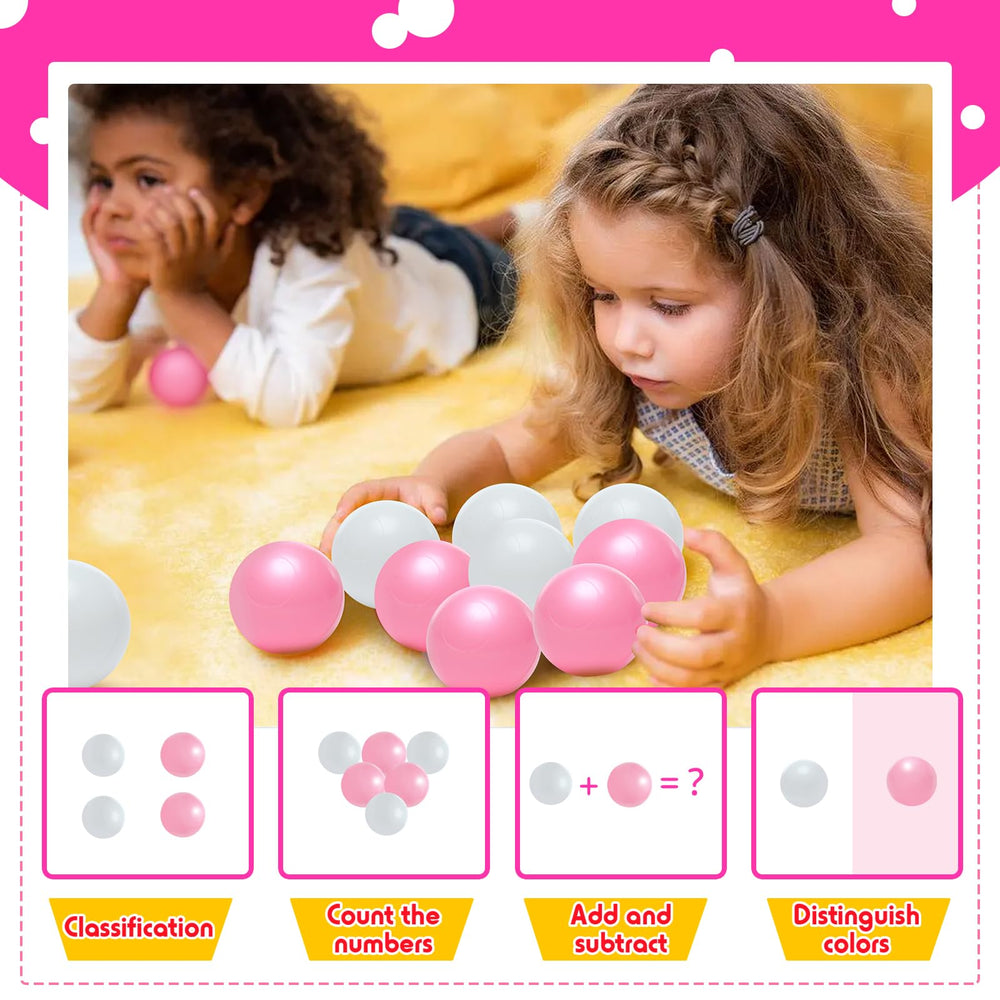 Children playing with Vanland ball pit balls during indoor activity