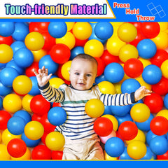 Vanland Ball Pit Balls smooth edges protect little fingers.