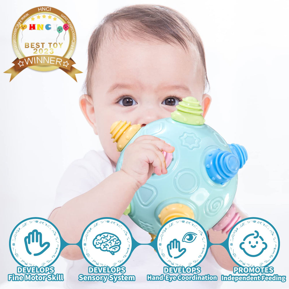 VANLINNY Bumble Ball top view reveals bold colors and texture bumps.