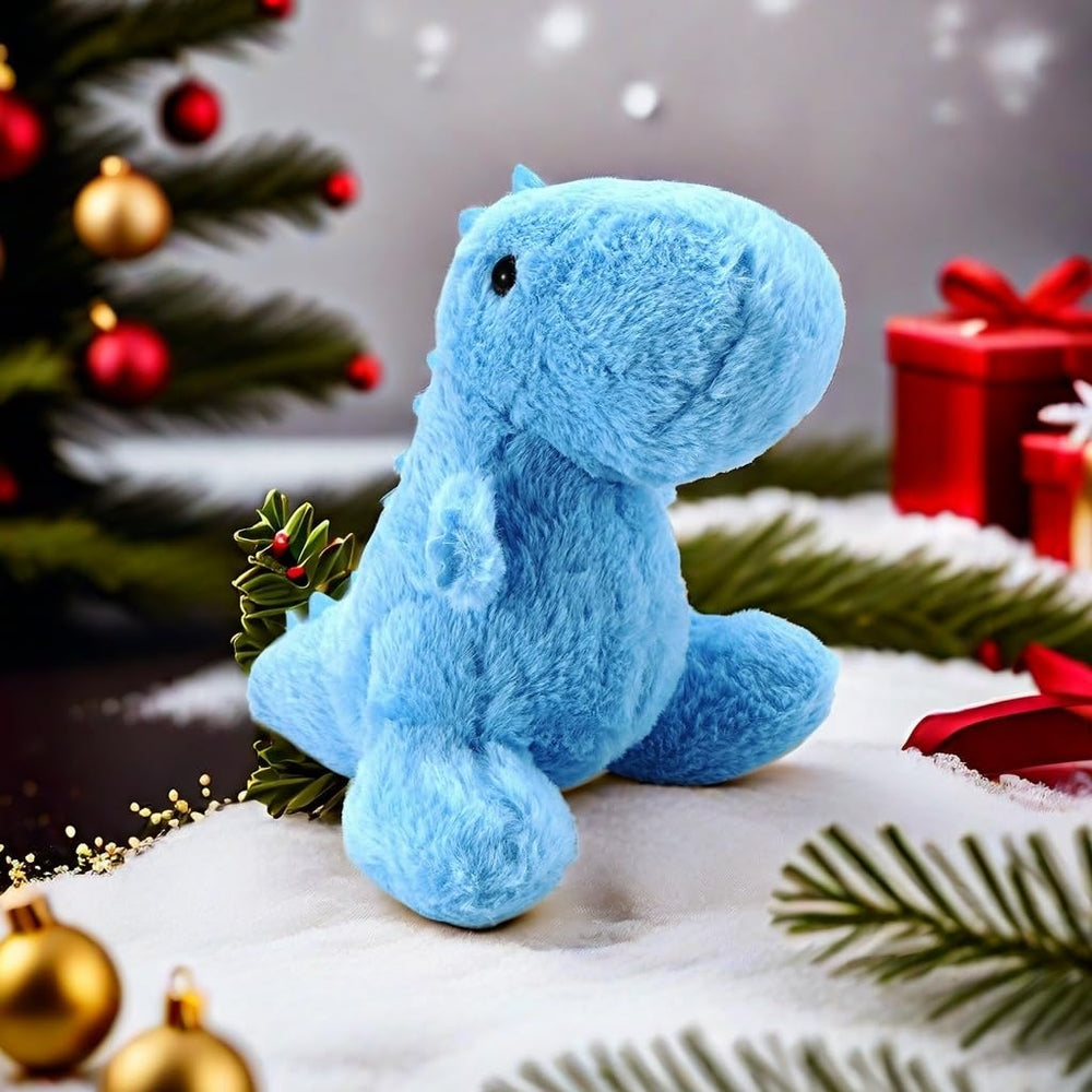 Compact VANLINNY NEW blue dinosaur plush, ideal as a baby shower gift.
