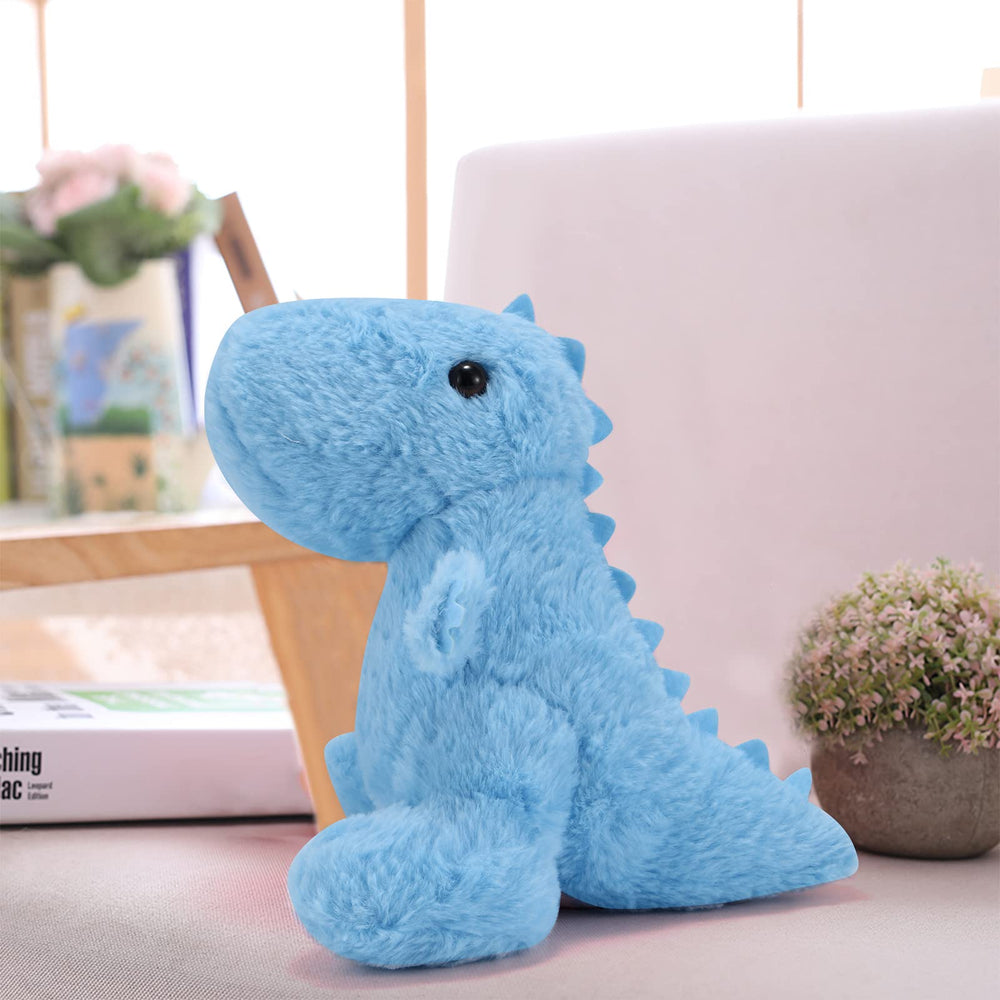 Washable VANLINNY NEW blue dinosaur plush, easy to clean after play.