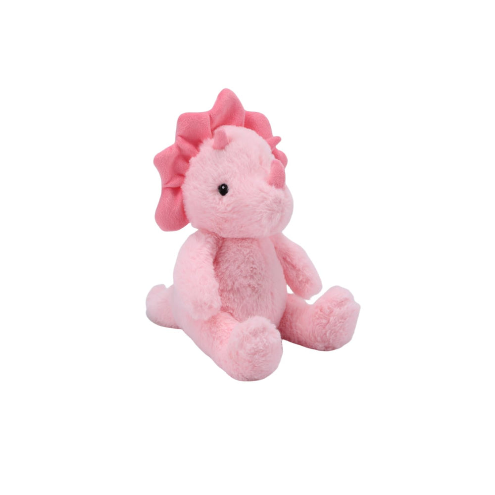 VANLINNY NEW pink dinosaur stuffed animal with embroidered eyes, safe for babies