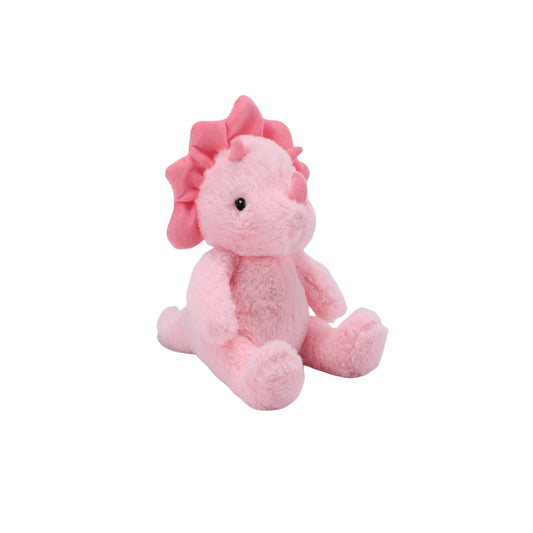 VANLINNY NEW pink dinosaur stuffed animal with embroidered eyes, safe for babies