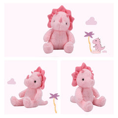 VANLINNY NEW pink dinosaur stuffed toy with kawaii design for kids