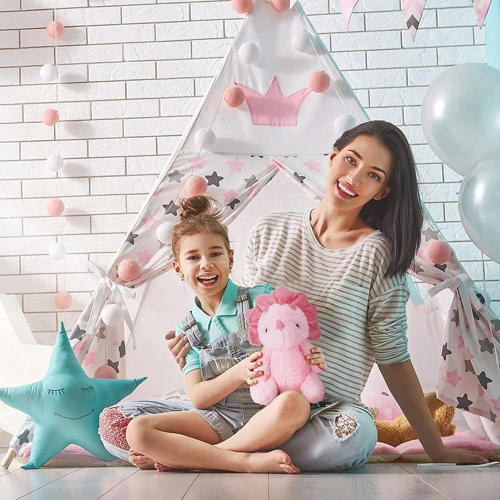 VANLINNY NEW pink dinosaur toy machine washable for easy care