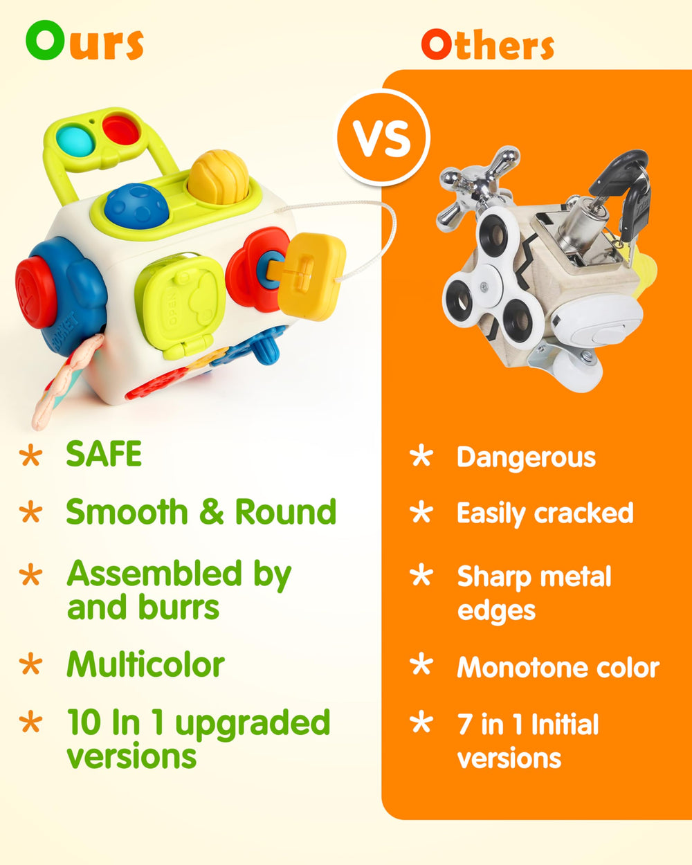 Vanmor Gear wheel feature aids hand-eye coordination through turning.