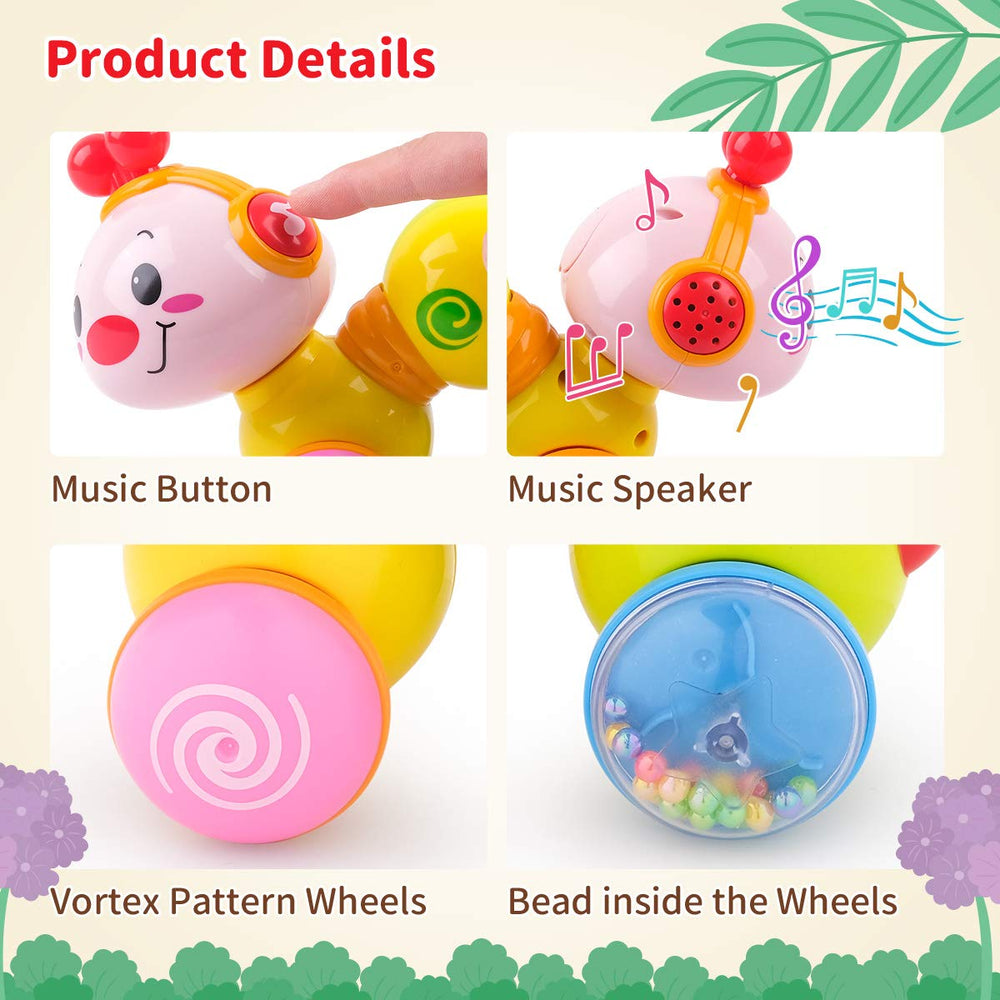 Vanmor front-wheels with vortex graphic create dynamic visual motion for babies.