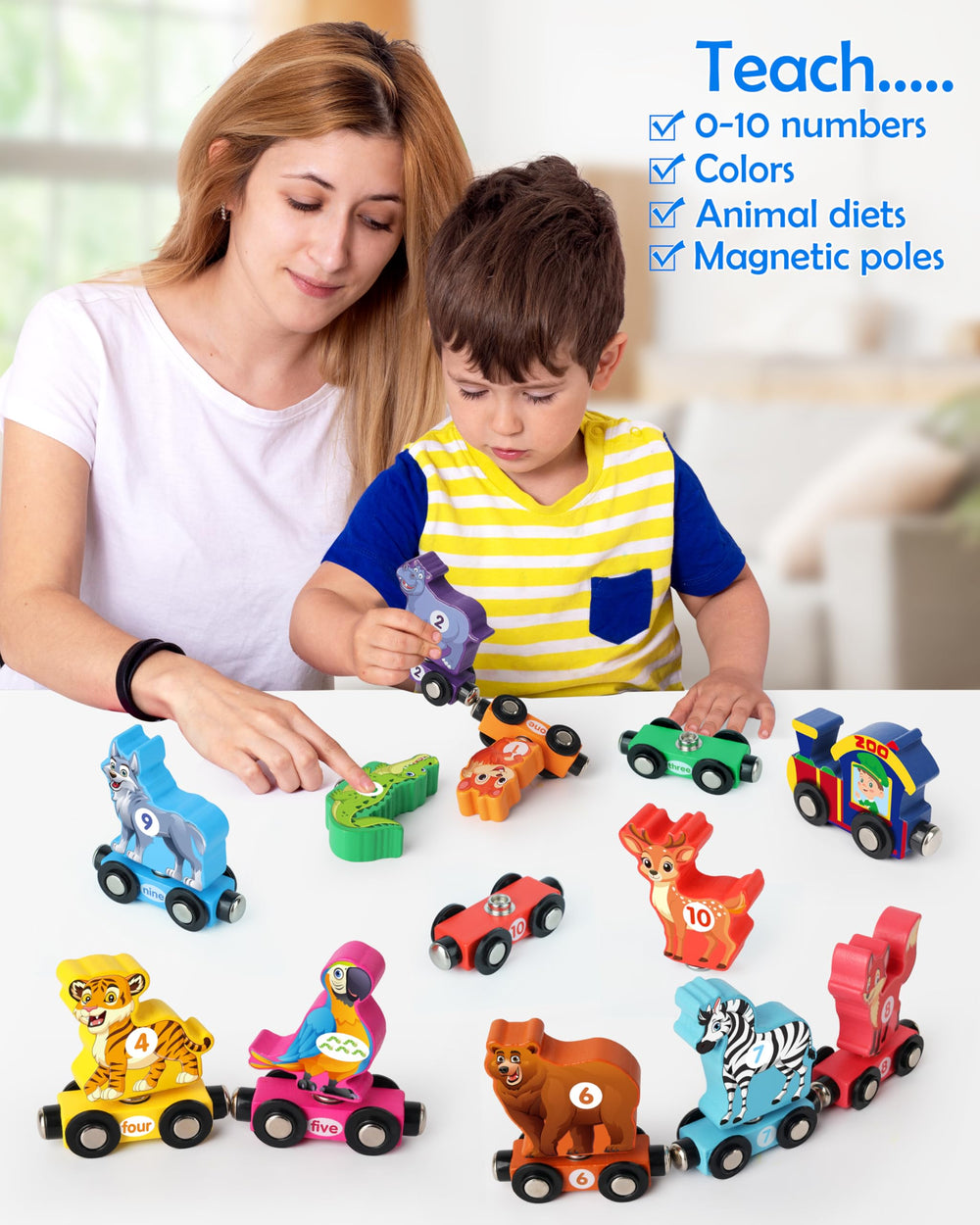 Vanmor safe durable wood design with smooth edges for worry-free toddler play.