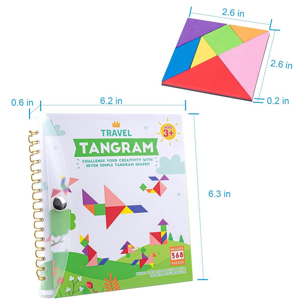 Vanmor Travel Tangram Puzzle 368-answers – rich set of challenges for varied skill levels