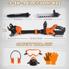 Vanplay 3-in-1 leaf blower toy prompts indoor outdoor pretend play.