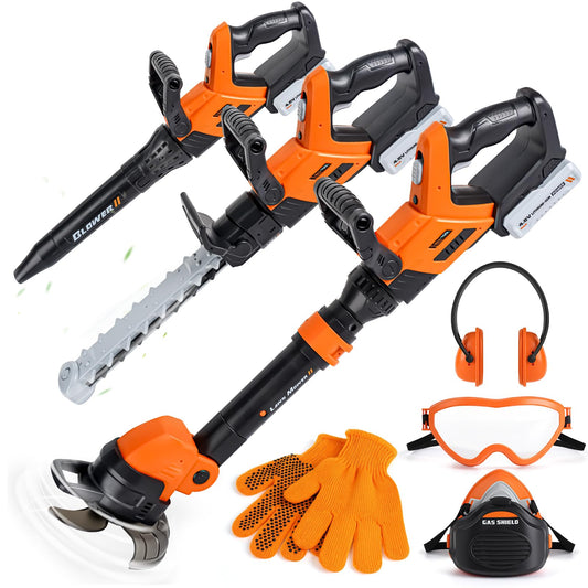 Vanplay 3-in-1 weed wacker toy for imaginative pretend gardening.