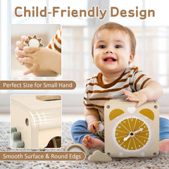 Vanplay 5-in-1 activity cube shape sorter builds hand-eye coordination and problem solving