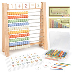 Vanplay Abacus for Kids Math with 112 cards for early math practice.