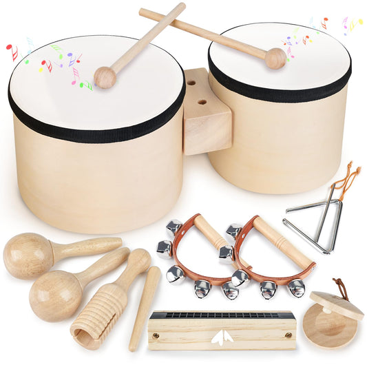 Vanplay Kids Drum Set overview showing a multi-instrument setup for early musical exploration
