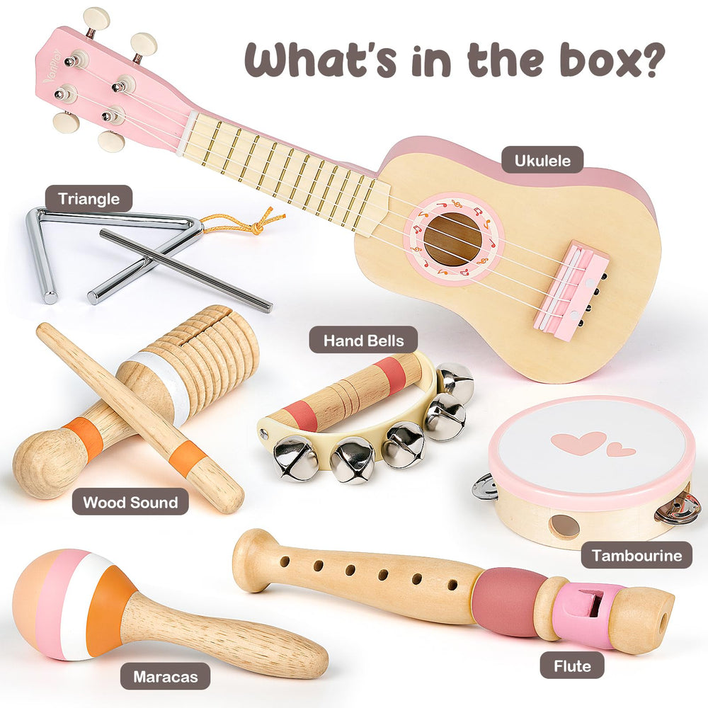 Vanplay pink tambourine ready for energetic jam sessions and shared fun