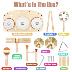 Vanplay portable detachable drum set with stable legs for independent play.