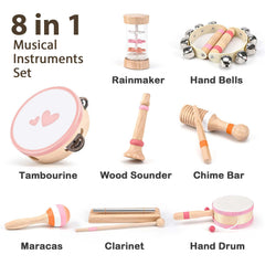 Vanplay tambourine in action supporting fine motor skills and beat keeping.