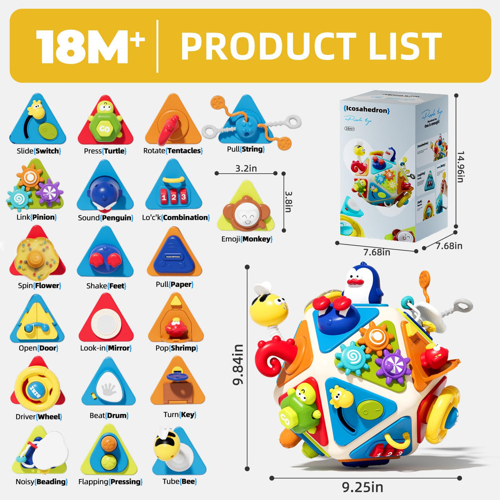 Vanvimen 20-in-1 Busy Board cube number recognition introduces early math