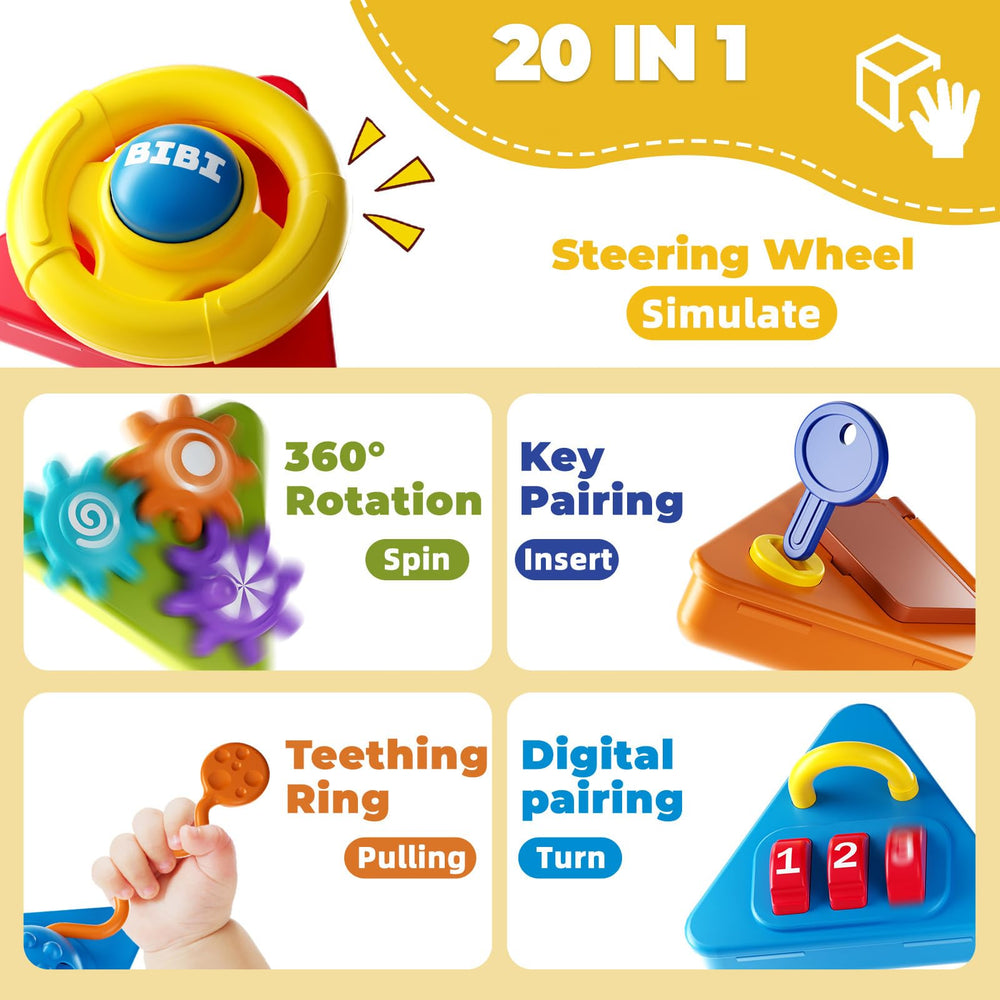 Vanvimen 20-in-1 Busy Board cube whack-mole for multisensory play
