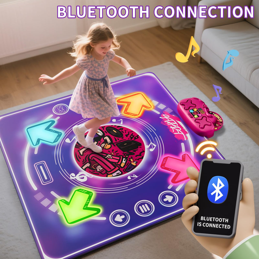 Vanvimen dance mat with arrows and LED lights in sync with music.
