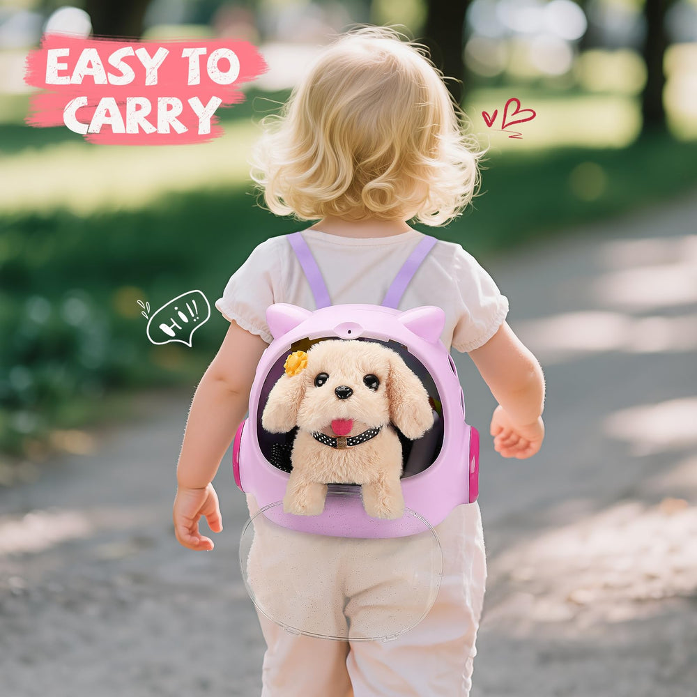 Vanvimen robot dog toy leash in action for pretend walks.