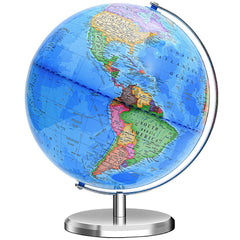 VAP World Globe 12-inch assembled for hands-on geography exploration.