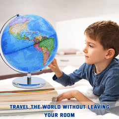 VAP world globe doubles as stylish decor for home or office study areas.