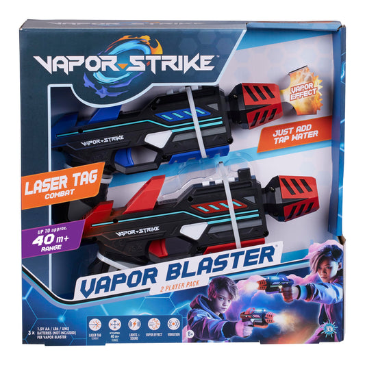 Vapor Strike Vapor Blaster 2P Pack—hero blaster with bright lights for dynamic play.