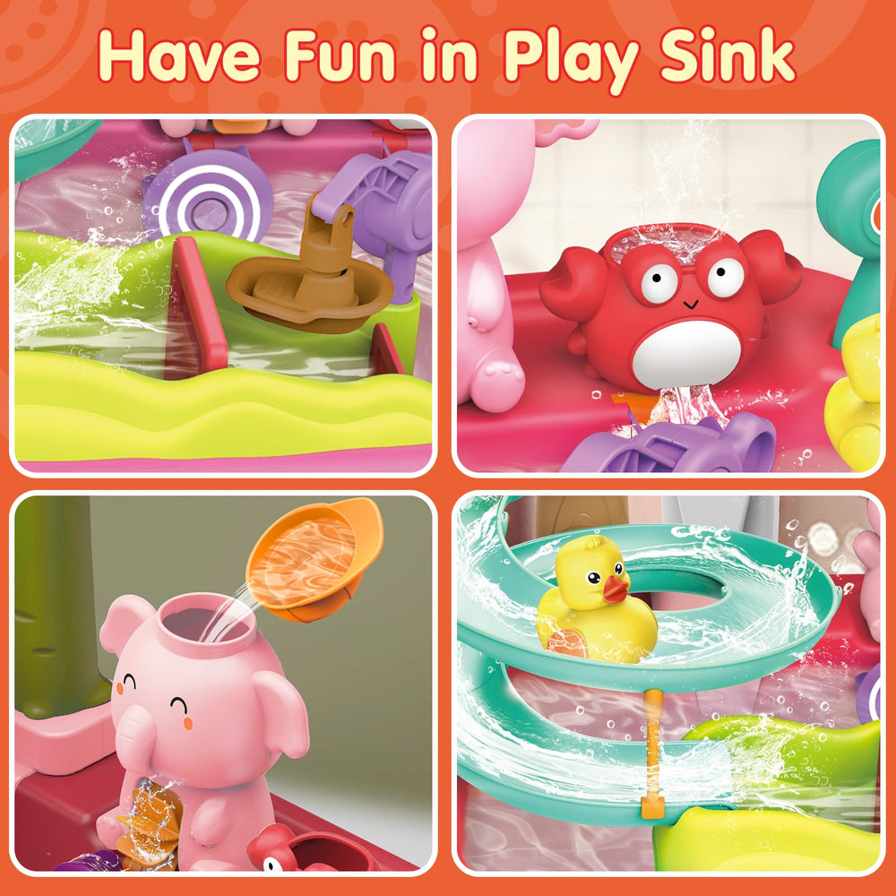 VATOS 3L sink capacity supports ample water for slides and toys