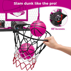 VATOS pink basketball hoop makes a great gift for girls aged 5-12