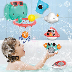 VATOS cloud and bird bath toy set promotes grabbing and hand-eye coordination.
