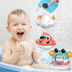 VATOS cup, cloud, and bird bath toy for pouring and splash play.