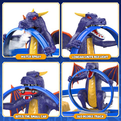 VATOS Dragon Slot Track Set kinetic accelerator powers fast, battery-free racing.