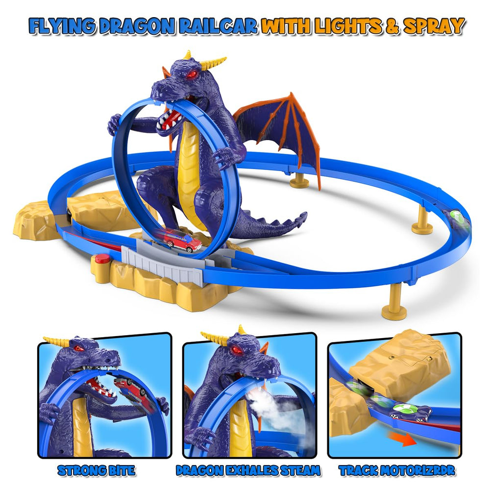 VATOS Dragon Slot Track Set mist spray adds dramatic effect during racing.