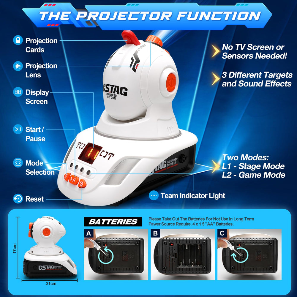 VATOS eye-safe Class 1 infrared tech designed for kids.