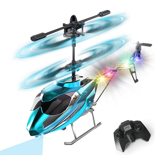 VATOS RC Helicopter with LED light for indoors, great visibility during night play.