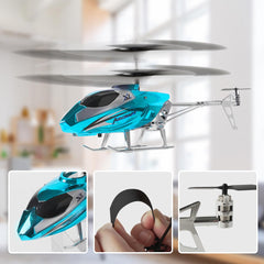 VATOS RC Helicopter charging via USB for quick recharges.