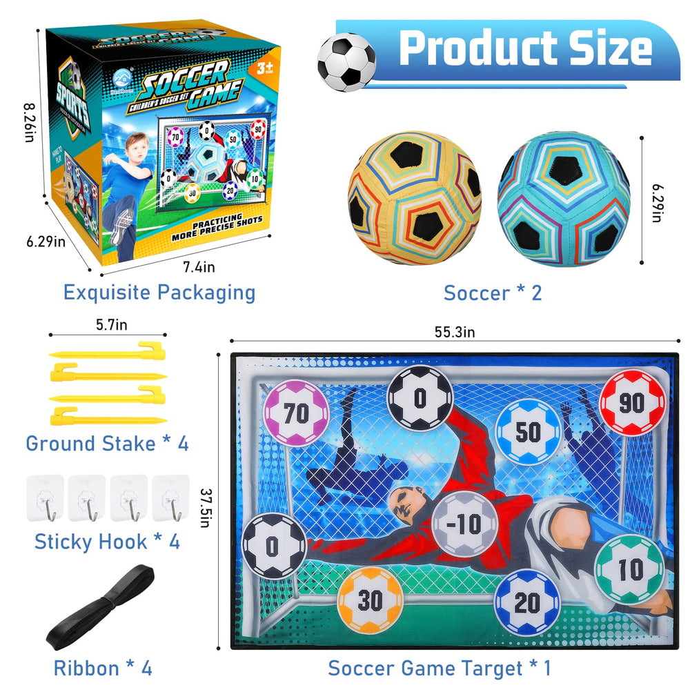 Ribbons outline a portable mini field for play