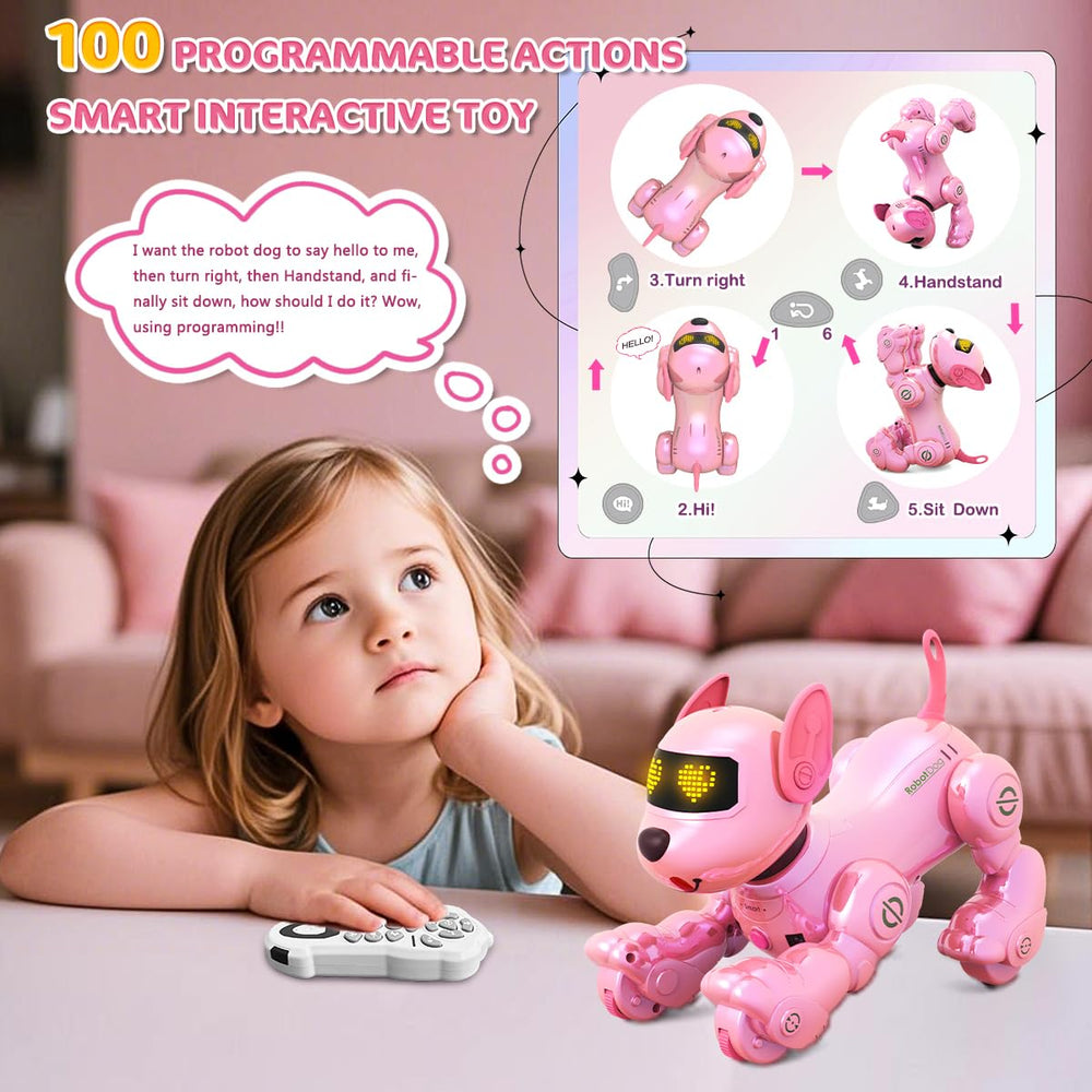 VATOS robot dog programmable for up to 100 commands for coding play